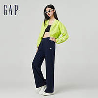 88VIP：Gap 盖璞 女装 刺绣logo针织运动卫裤宽松休闲阔腿裤888460