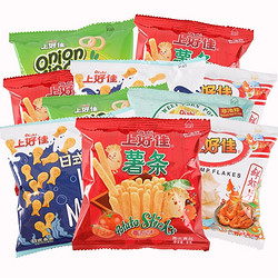 Oishi 上好佳 膨化零食薯片虾片粟米条小吃50包大礼包混合口味N