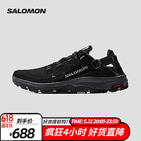 salomon 萨洛蒙 男款 户外运动休闲舒适日常透气轻便溯溪凉鞋 TECHAMPHIBIAN 5 黑色 471151