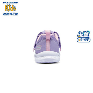 Skechers棉鞋宝宝鞋子秋冬款飞机翼男女小童学步鞋运动鞋303017N 薰衣草/LAV 23码