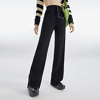 MEETLADY 米莱达 慵懒风针织直筒休闲裤女2022秋季新款高级设计小众显瘦长裤