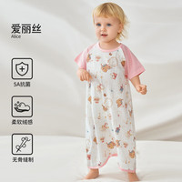 欧孕(OUYUN)儿童睡裙女夏季纯棉薄款短袖家居服宝宝小孩睡衣2024裙子 爱丽丝-短袖 110cm 【身高110-120cm】