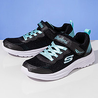 88VIP：SKECHERS 斯凯奇 大童鞋新款男女魔术贴运动鞋网面透气休闲鞋302442L