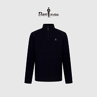 比音勒芬(Biemlfdlkk)【速干竹节面料】2024春季新款男士休闲运动亲肤打底长袖立领T恤