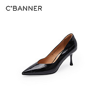 88VIP：C.BANNER 千百度 女鞋新款女士单鞋简约优雅气质高跟单鞋通勤鞋宴会鞋