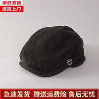 槿城美式咖啡色反戴前进帽女街头棕色画家贝雷帽报童帽子男潮M586 深咖色 可调节(54-62cm )