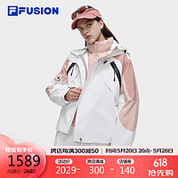 FILA 斐乐 FUSION 斐乐潮牌羽绒服两件套女2023冬时尚宽松保暖上衣