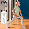 FILA 斐乐 KIDS斐乐儿童套装2024夏季新款女童运动短袖T恤裤子两件套