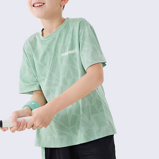 迪士尼儿童运动套装男童凉感短袖T恤裤子两件套夏装 M242001绿色 150cm 150/适合145-155cm