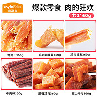 百亿补贴：Myfoodie 麦富迪 狗零食大礼包整箱鸡肉干鸡胸肉泰迪金毛柯基通用宠物零食 2160g