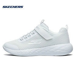 SKECHERS 斯凯奇 女童鞋夏季儿童小白鞋魔术贴休闲鞋中大童运动鞋 82007L 82007L-WHT 白色 27.5