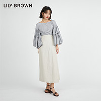 Lily Brown 春夏  甜美少女宽松拼接蝙蝠袖衬衫LWFT211181