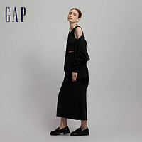 Gap 盖璞 女装春秋时尚空气三明治宽松Scuba卫衣亲肤柔软廓形开衫756419