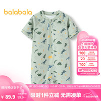 巴拉巴拉儿童连体泳衣女童泳装婴幼儿防晒宝宝中大童撞色甜美印花 绿色调00344-208224167102 150cm
