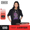 英克斯（inxx）潮牌宽松休闲男女同款短袖T恤XCE2010785 黑色 S