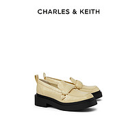 CHARLES & KEITH CHARLES&KEITH春夏女鞋CK1-70380910金属扣厚底方头乐福鞋单鞋女
