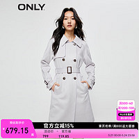 ONLY春季通勤风时尚百搭翻领长袖风衣外套女123336023 C39  薰衣草蓝 170/88A/L