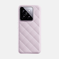 Xiaomi 小米 14 菱格素皮保护壳 雪粉色