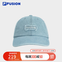 FILA FUSION斐乐潮牌款棒球帽2024夏季休闲运动帽鸭舌帽 牛仔蓝-DB XS
