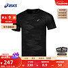 ASICS 亚瑟士 运动T恤男子跑步短袖透气舒适百搭运动上衣 2011D012-001 黑色 L