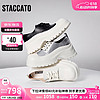 STACCATO 思加图 2024春季时尚休闲运动鞋厚底板鞋女鞋S1417AM4 科技银 38