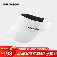 salomon 萨洛蒙 男女款 户外运动日常轻量快干舒适休闲遮阳帽子 CROSS VISOR 白色 C20216 均码