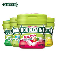 DOUBLEMINT 绿箭 脆皮软心薄荷糖原味薄荷味80g瓶装清新口气软糖零食品糖果