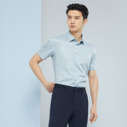 youngor雅戈尔男士短袖衬衫春夏新款官方短袖衬衫男s2985