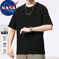 NASA BASE 短袖t恤上衣 1999黑色 XL（115斤-130斤）