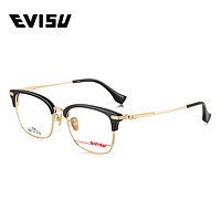 EVISU 惠美寿 眼镜惠美寿半框眼镜男眉毛框钛架可配防蓝光镜片8501