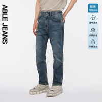 ABLE JEANS【直筒滑板裤】24春夏新款男士休闲直筒宽松水洗牛仔裤