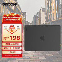 Incase Hardshell适用于苹果MacBook Air 13.6英寸保护套苹果2022新款M2保护壳纤薄保护套A2681磨砂透明黑色