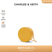 CHARLES & KEITH CHARLES＆KEITH圆饼包CK2-80680915女士经典菱格斜挎链条单肩包