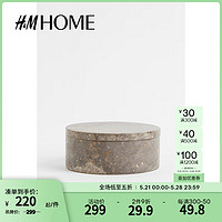 H&M HOME餐饮具装饰器皿大理石圆罐室内实用家用带配套盖子0746814 灰色/大理石纹