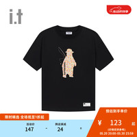 :CHOCOOLATE it 女款短袖T恤2024夏季轻松随性半袖M006870 BKX/黑色 S