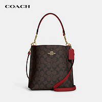 COACH 蔻驰 奢侈品女士Mollie小号老花水桶包斜跨包CA582