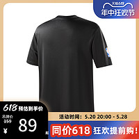 NBA 球队文化系列明尼苏达森林狼非球员款夏季运动中性黑色短袖T恤