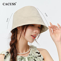 88VIP：CACUSS 帽子女春夏新款渔夫帽防晒显脸小气质百搭遮阳纯棉盆帽