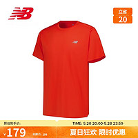 new balance T恤24年男款潮流休闲运动跑步短袖MT41222 NEF XL