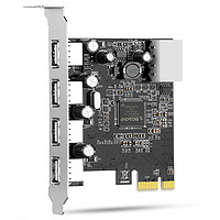 moge 魔羯 PCIEx1转4口USB2.0扩展卡 MC2028 MOSCHIP芯片 厂家配送