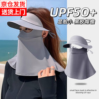 小蚊子全脸防晒面罩防紫外线女脸基尼遮阳帽子一体护颈冰丝透气骑行口罩 1个