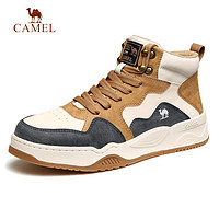 CAMEL 骆驼 男鞋2023年秋季新款山系厚底撞色拼接止滑耐磨滑潮流板鞋男