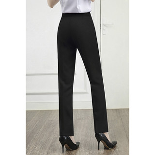 衣品饰卫春季工装裤职业装工作服女裤子黑色上班职业工作裤直筒职业装裤子 黑色 夏款常规款 L适合107-115斤