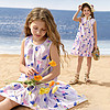 Disney 迪士尼 童装女童可爱短袖连衣裙夏季