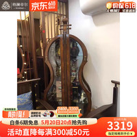 格澜帝尔（growdear）大提琴酒柜实木雕花玻璃双门客厅展示柜家用欧式美式轻奢摆件 大提琴酒柜胡桃色 805*360*1870