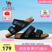 骆驼（CAMEL）2024夏季拖鞋轻盈软木复古休闲百搭勃肯鞋 G24M074658 咖啡女 37