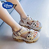 Disney 迪士尼 女童凉鞋2023年新款夏季软底中大童公主儿童炸街女孩时尚洋气外穿 米白色 28 内长约18.5CM