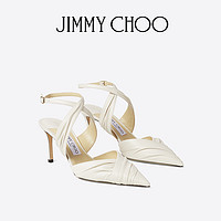 JIMMY CHOO [天猫独家折扣]JIMMY CHOO/BASIL 75 女士拿铁色绑带饰高跟鞋JC