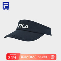 FILA 斐乐女帽空顶帽2024夏季网球运动帽子遮阳帽鸭舌帽 RD宝蓝-NV XS