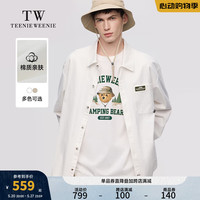 Teenie Weenie Men小熊男装简约衬衫男2024夏季新款休闲外套翻领长袖